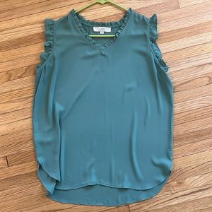 Green Loft ruffle blouse